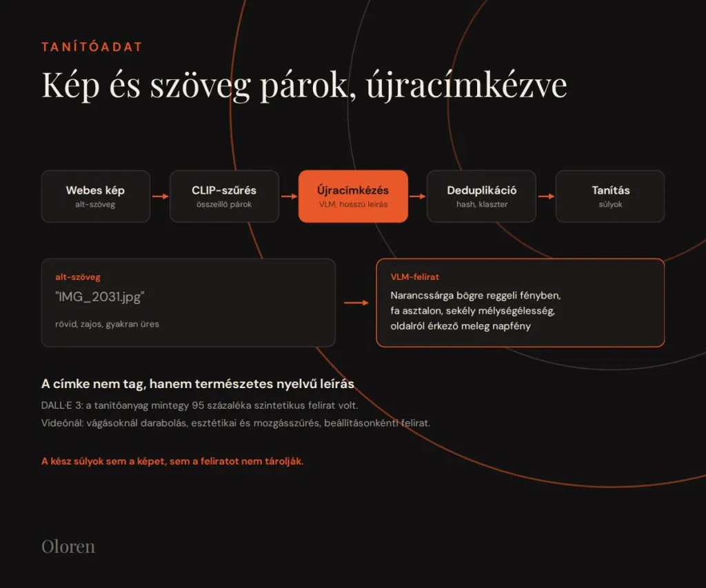 Image and text pairs: the training data