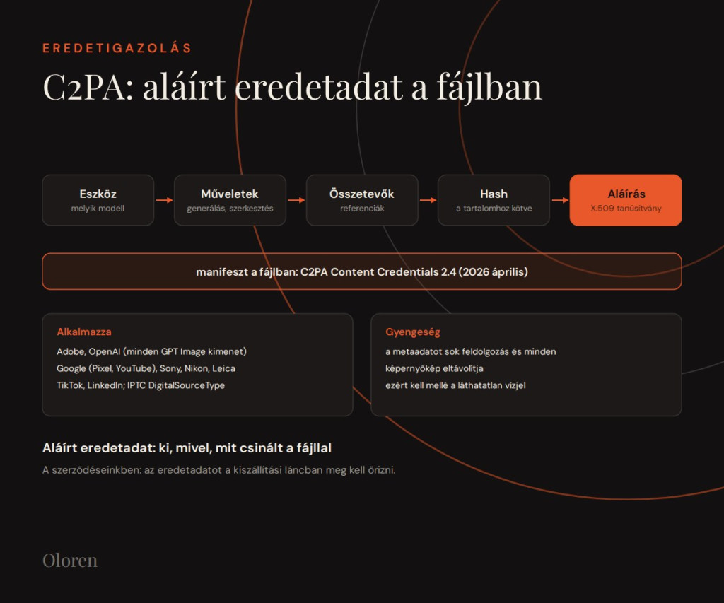 Jelölés és eredetigazolás: C2PA, SynthID, platformcímkék